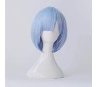 LINLINCD - Anime Coser Wig Cosplay Perruque Anime Re : la vie commence à zéro dans une autre perruque REM dégradée bleue