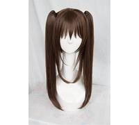 LINLINCD - Anime Coser Wig Cosplay Wig Shaker Bind Gear Gear Brown Mix Wigs CORTA COSplay Party Fashion Anime Costume Perruques complètes Cheveux synthétiques Fibre résistante à la chaleur (Couleur :