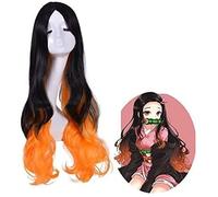 LINLINCD - Anime Coser Wig Demon Slayer : KIMETSU No Yaiba Cosplay Perruques Nezuko Muichirou Hashibira Inosuke Tomioka Giyuu Agatsuma Zenits Tanjirou Rouleau Wig + Perruque Cap