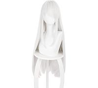 LINLINCD -Anime Coser Wig Gris Corbeau Punishing Wig Gris Blanc Cosplay Perruques Cosplay 80 cm Longue Session Cheveux Synthétiques Halloween Party Play+Cap (Color : SilverWhite)