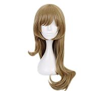 LINLINCD Anime Cosplay Perruque 80 cm Game Genshin Impact Project Lisa Perruque Cosplay Perruques Lingerie Poudre Cheveux Bruns Halloween 1: 1 Perruques