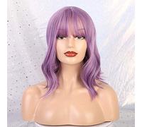 LINLINCD Anime Cosplay Perruque Longue Synthétique avec Frange Blond Mélange Brun Naturel Vague Perruques pour Femmes Blanches Cosplay Perruques Fibre Résistant à la Chaleur Perruques LC210-5