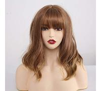 LINLINCD Anime Cosplay Perruque Longue Synthétique avec Frange Blond Mélangé Marron Vague Naturelle Perruques pour Femmes Blanches Cosplay Perruques Fibre Résistantes à la Chaleur Perruques LC220