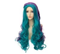 LINLINCD Anime Cosplay Perruque tressée style longue bouclée arc-en-ciel Cosplay Cosplay Cheveux synthétiques Perucas Mode Harajuku Lolita Long Postiche coloré