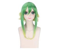 LINLINCD Anime Perruque cosplay 40 cm Vocaloid Gumi moelleuse Cosplay Perruque Vert Jaune Ombre Perruques pour femmes Fibre synthétique résistante à la chaleur 4 modèles Vert ombré