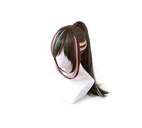 LINLINCD Cosplay Wig Kizuna AI 1er Live Bonjour Monde Femmes Longue Queue de Cheval Perruque Cosplay Costume Résistant à la Chaleur Cheveux Synthétiques Fête Jeu de Rôle Perruques