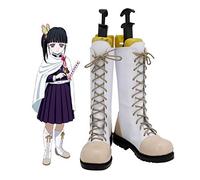 LINLINCD Cosplay wig tueur de démons Kimetsu Non Yaiba Tsuyuri Kanawo Cosplay Chaussures Bottes Halloween Cosplay Costume Accessoires 48 Femme Taille