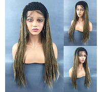 LINLINCD - Hairpieces Ensemble de perruques pour femme, perruques européennes et américaines pour femmes dentelle avant fibre chimique petite perruque C