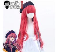 LINLINCD HSIU Paradox Live BAE Perruque de cosplay Anne Faulkner - Cheveux longs bouclés - Dégradé de rose et bleu