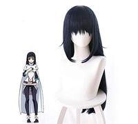 LINLINCD Izawa Perruque Cosplay Wig Anime à l'époque où je suis né de nouveau sous le nom de Slime Shizue. Perruque de cosplay pour femme Shizue bleu foncé Taille unique Bleu foncé
