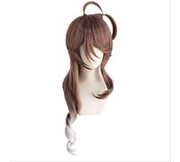 LINLINCD Perruque Anime Coer Wig. avant-vente Uwowo. Jeu Arknights Eyjafjalla Cosplay Perruque 80 cm Marron Gris argenté dégradé Cheveux ondulés Cosplay Perruque