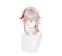LINLINCD Perruque Anime Coser Genshin Impact Cosplay Kaedehara Kazuha avec bonnet de perruque gratuit pour Halloween