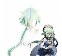 LINLINCD - Perruque cosnoble Sucrose avec lunettes effet Game Genshin Cosplay Eye Requests Costume