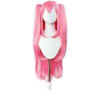 LINLINCD - Perruque cosplay anime - La fin de l'ange flamboyant Cruella Cepesi - Rose - Double queue de cheval - Perruque bleue