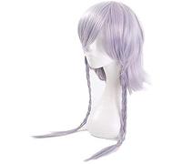 LINLINCD Perruque cosplay Anime Touhou Project Ow Reaper Izayoi Sakuya Sacuya Argenté Gris Cosplay + perruque