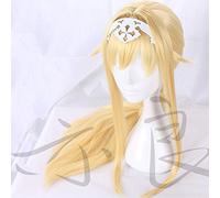 LINLINCD Perruque cosplay épée art en ligne Cosplay Perruque Alice Synthèse Trente Blonde Longues Tresses Cheveux Synthétiques Adulte Perruque et Chapeau