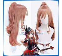 LINLINCD Perruque Cosplay Jeu BanG Dream ! Roselia Imai Lisa Perruque Cosplay Cheveux Queue de Cheval Longue Ondulation Cheveux Synthétiques Comiket Halloween Jeu de rôle