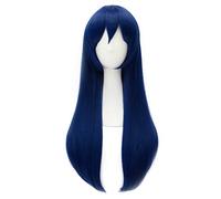 LINLINCD Perruque Cosplay Love Live Sonoda Umi Perruques résistantes à la chaleur Bleu foncé Noir Anime Cheveux synthétiques Costume Halloween Femmes Perruque Cap Sonoda Umi