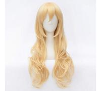 LINLINCD Perruque Cosplay Wig Anime Votre Mensonge en Avril Miyazono Kaori Perruque Cosplay Costume Femmes Cheveux Synthétiques Jaune Perruque Halloween Fête
