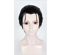LINLINCD Perruque cosplay Yuri! sur glace Victor Nikiforov Silvery White Wigs Corta Cosplay Party Anime Human Costume Perruque synthétique cheveux résistants à la chaleur Fibre cheveux