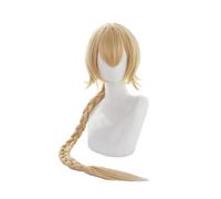 LINLINCD Perruque de cosplay anime Coser Anime Cosplay Perruque Fate Grand Order Perruque Jeanne d'Arc pour femme Perruque longue tressée dorée avec bonnet de perruque pour Halloween