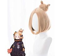 LINLINCD Perruque de cosplay Anime Coser Face Abigail Williams - Perruque courte pour cosplay - Perruque de cosplay + perruque synthétique résistante à la chaleur