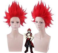 LINLINCD Perruque de cosplay Anime Coser Wig My Hero Academia Kirishima Eijiro Cosplay Rouge Wig Baku No Hero Midoriya Shoto Costume Cosplay 35 cm