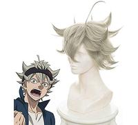 LINLINCD Perruque de cosplay Anime Cosplay Trèfle Noir Cosplay Asta Gridelin Perruque courte Cosplay Accessoire de cosplay Fibre résistante à la chaleur Perruque Cosplay Costume Prop+ Perruque Cap