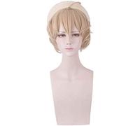 LINLINCD Perruque de cosplay Anime pour un usage quotidien Kotoko Iwanaga Cosplay perruque d'argumentation fictive Cos cheveux synthétiques courts bouclés style lin