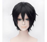 LINLINCD Perruque de cosplay Anime Yuri ! sur la glace Victor Nikiforov Silvery White Wigs Corta CoSplay Party Anime Human Costume Perruque Cheveux synthétiques résistants à la chaleur
