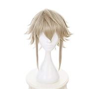 LINLINCD Perruque de cosplay avec emblème du feu - Perruque Corrin - Costume de cosplay - Cheveux synthétiques courts - Avec bonnet comme sur l'image