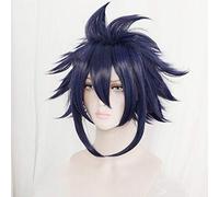 LINLINCD Perruque de cosplay avec inscription « Mon Héros Academia Tamaki Amajiki » - Perruque de cosplay - Avec bonnet de perruque - 28 cm - Bleue