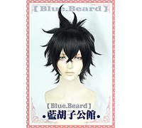 LINLINCD Perruque de cosplay avec trèfle - Noir - Pour cosplay - Yuno - Courte et droite - Résistante à la chaleur - Cheveux synthétiques - Pour cosplay