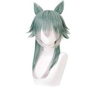 LINLINCD Perruque de cosplay BEASTARS Legoshi avec oreilles - Pour homme et femme - Cheveux synthétiques résistants à la chaleur - Perruque de loup + bonnet comme sur la photo