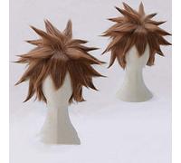 LINLINCD Perruque de cosplay Halloween Kingdom Hearts Sora - Cheveux synthétiques - Cheveux courts - Pour adultes hommes et femmes
