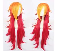 LINLINCD Perruque de cosplay KDA K/DA Miss Fortune - Cheveux synthétiques résistants à la chaleur - 80 cm - Pour cosplay - Star Guardian - Costume de chasseur de primes