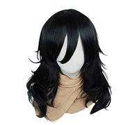 LINLINCD Perruque de cosplay Mon héros Academia Boku no Hiro Akademia Shouta Aizawa - Cheveux synthétiques bouclés résistants à la chaleur - Perruque de cosplay + bonnet de perruque