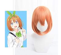 LINLINCD Perruque de cosplay Nakano Yotsuba La quintessence Quintuplets Cosplay Gotoubun No Hanayome Court Orange Cheveux synthétiques 2024 Anime Halloween
