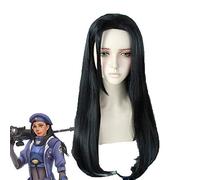 LINLINCD Perruque de cosplay OW Overwatch pour garçon Ana Amari - 60 cm de long - Synthétique - Noir