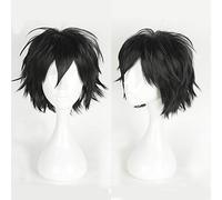 LINLINCD Perruque de cosplay Persona 5 Akira Kurusu pour homme - Perruque P5 - Jeu de rôle - Noir - Cheveux courts - Taille unique - Noir