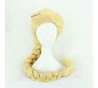 LINLINCD Perruque de cosplay - Princesse tangled - 120 cm - Blonde super longue - Raiponce - Cheveux synthétiques - Perruque + bonnet Wg065