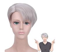 LINLINCD Perruque de cosplay YURI sur Ice Victor Nikiforov - Perruque courte - Cheveux synthétiques