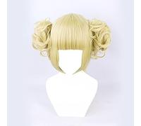 LINLINCD Wig Anime Cosplay My Hero Academy Perruque de personnage Watashi I was Body Cosplay Perruque marron clair jaune tigre bouche fendue Pack de cheveux Pale Gold