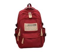 LINLUBD Cartable Sac À Dos De Grande Capacité Scolaire Voyage Léger avec des Lettres Simples