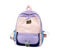 LINLUBD Cartable Sac Scolaire Léger Dopamine Couleur Patchwork À Dos Extérieur pour Enfants