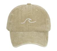 LINLUBD Casquette De Baseball Ripple Wave Brodé À L'eau Lavé Réglable | Casquette De Baseball Dad Hat Homme Femme Unisexe Réglable Solaire Sport