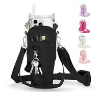 linmaya Sac de Transport pour Bouteille d'eau en néoprène avec Poche pour téléphone Portable Stanley de 102/887 ML avec 2 Sangles réglables et 3 Bouchons Anti-Fuite pour Accessoires de Tasse Stanley