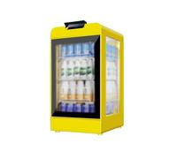 Linmeas-753 Armoire chauffante for boissons 86 L, vitrine commerciale, chauffe-lait sur comptoir de dépanneur, distributeur de boissons chaudes, chauffe-boissons for supermarché (Color : Yellow)