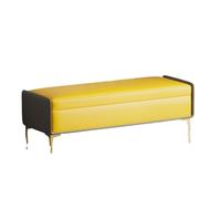 Linmeas-753 Banc de Bout de lit Tabouret de Bout de lit, Tabouret à Langer for Chambre à Coucher, Banc d'entrée, Magasin de vêtements, vestiaire, canapé de Repos, Tabouret de Rangement(Yellow,Moyen)