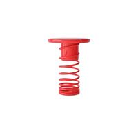 Linmeas-753 Table Basse, Table d'appoint colorée à Ressort, Petit Tabouret Rond, Table Basse de Style Minimaliste, Table d'angle, Mini Table Ronde Table Centrale Table à thé(Red)
